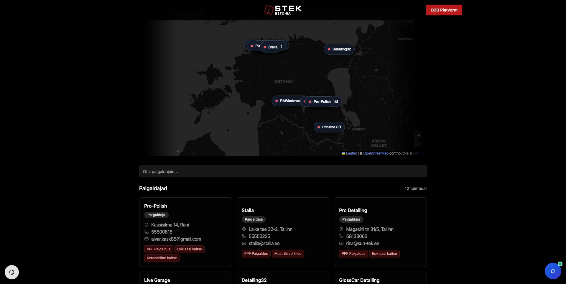 STEK Estonia ekraanitõmmis 2